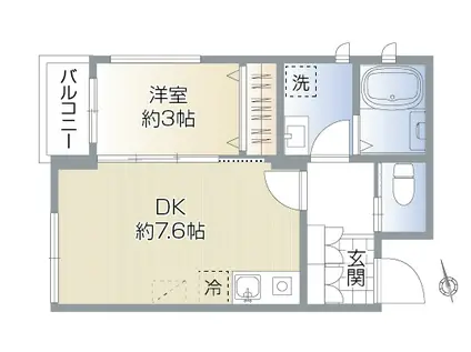 CS GARDEN 秋津 II(1DK/2階)の間取り写真