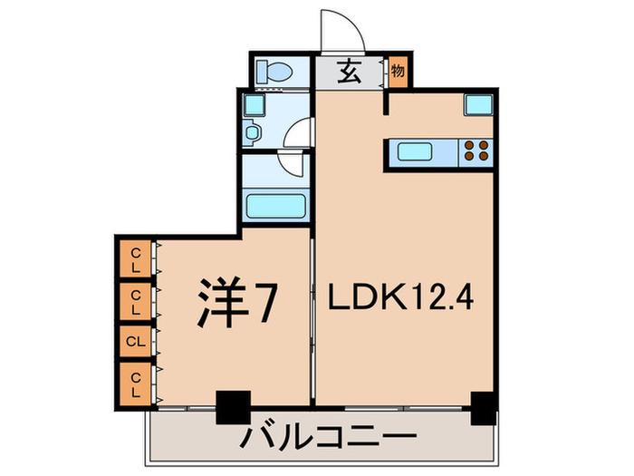 レジディア南雪谷(1LDK/2階)の間取り写真