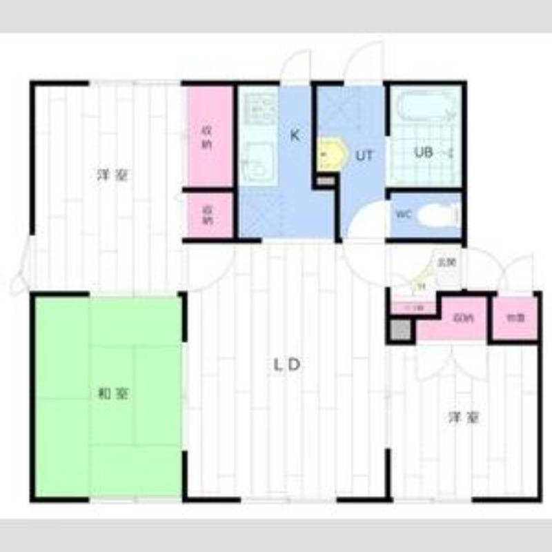 メイユール喜寿Dー2(3LDK/1階)の間取り写真