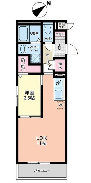 フォレスティー(1LDK/1階)の間取り写真