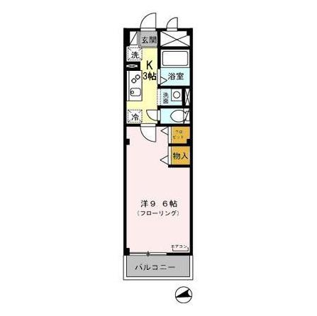 クレール西日暮里(1K/2階)の間取り写真