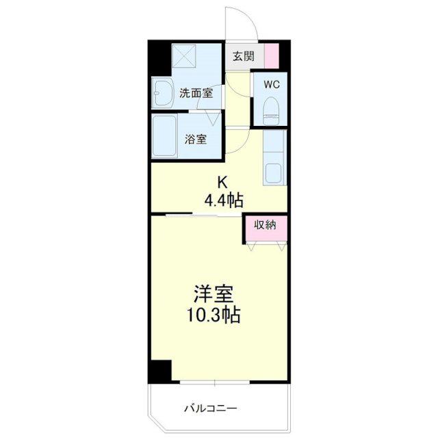 グレイス第8マンション(1DK/2階)の間取り写真