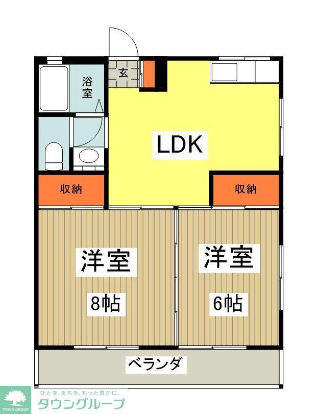 LA.HILL(2LDK/2階)の間取り写真