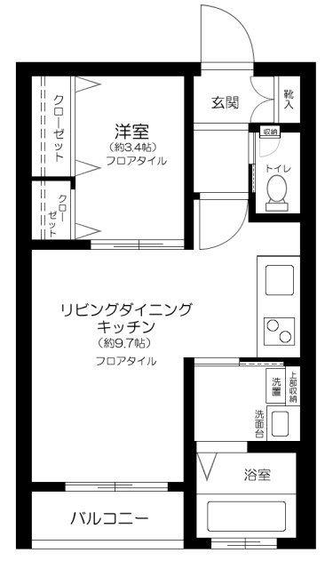 ロックフォレスト(1LDK/3階)の間取り写真