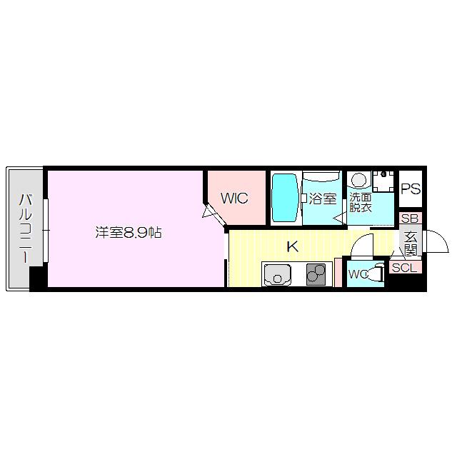 ア・ミュゼ新大阪(1K/3階)の間取り写真