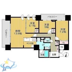 プレミスト円山表参道(3LDK/2階)の間取り写真