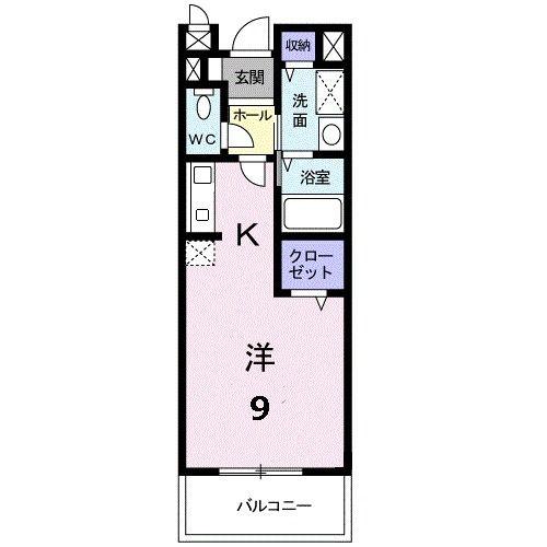 コンフォートJ(1K/2階)の間取り写真