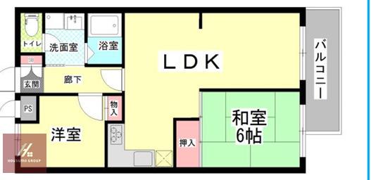 コスモハイツ上野(2LDK/3階)の間取り写真