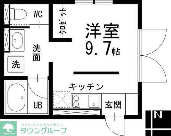 CASAALBERO(ワンルーム/4階)の間取り写真