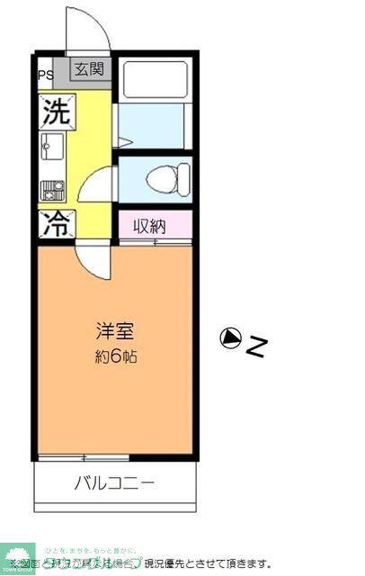 アストン八潮(1K/3階)の間取り写真