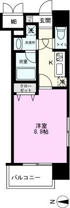 FUTURE HOKIMA(1K/5階)の間取り写真