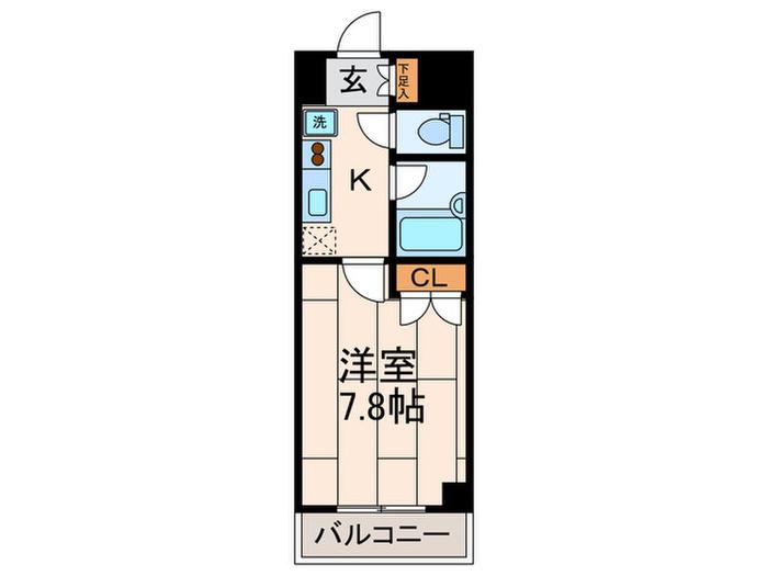 リバーシティー新城(1K/2階)の間取り写真