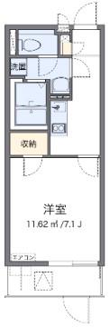 クレイノTOWA(1K/1階)の間取り写真