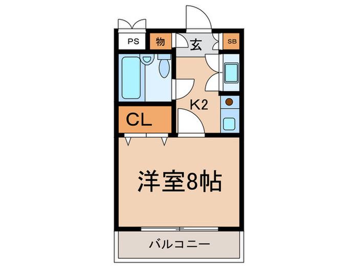 NTコーポ向原(1K/1階)の間取り写真