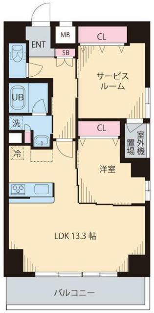 コルザKII(1SLDK/3階)の間取り写真