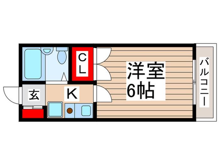 エクセル新松戸(1K/2階)の間取り写真