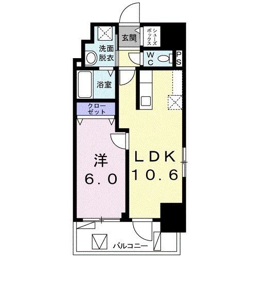 ロジュマン ベル(1LDK/10階)の間取り写真