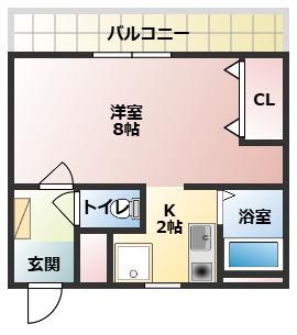メモリーホーム11号館(1K/3階)の間取り写真