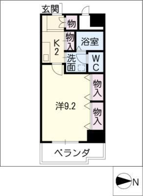 エスペランサ矢田南(1K/5階)の間取り写真