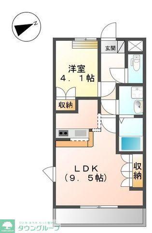 サンガーデン(1LDK/2階)の間取り写真