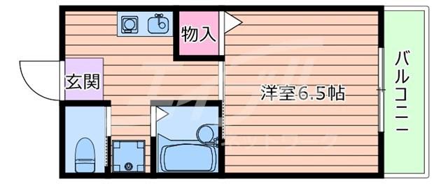 ジョイアキタノ(1K/3階)の間取り写真