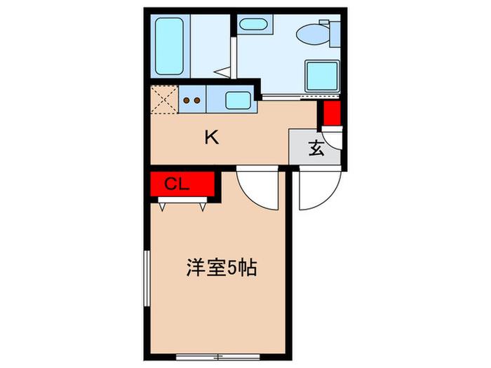 K-RESIDENCE浮間舟渡(1K/4階)の間取り写真