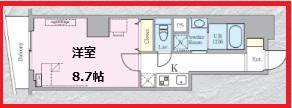 東武伊勢崎線 東向島駅 徒歩5分 11階建 築3年(1K/5階)の間取り写真