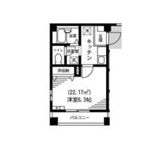 ヴィップ弥生(1K/3階)の間取り写真