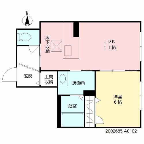 ソルジェンテ・グランデ(1LDK/1階)の間取り写真