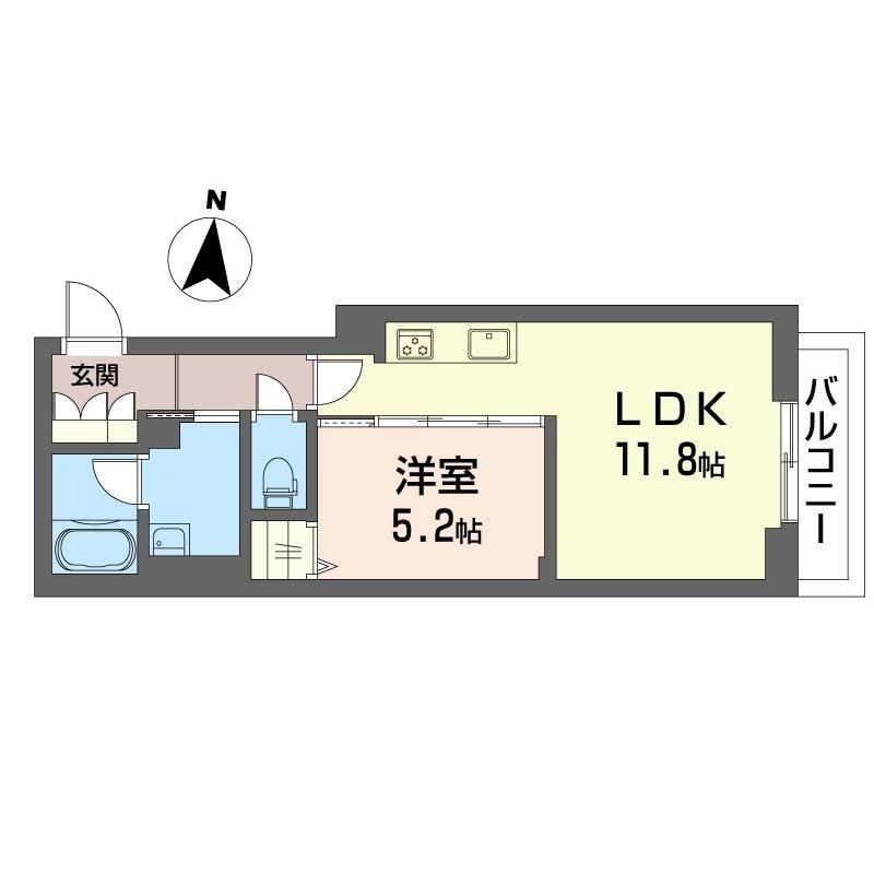 エトワール小仲台(1LDK/2階)の間取り写真