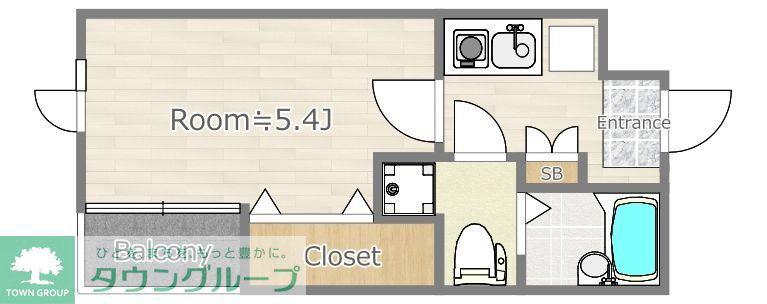 LA TOTALITE田無町(1K/2階)の間取り写真