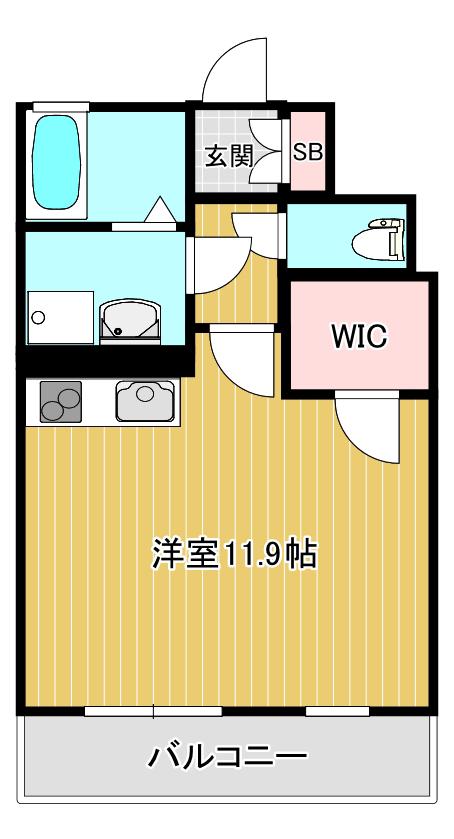プラウド フォレスター(ワンルーム/2階)の間取り写真
