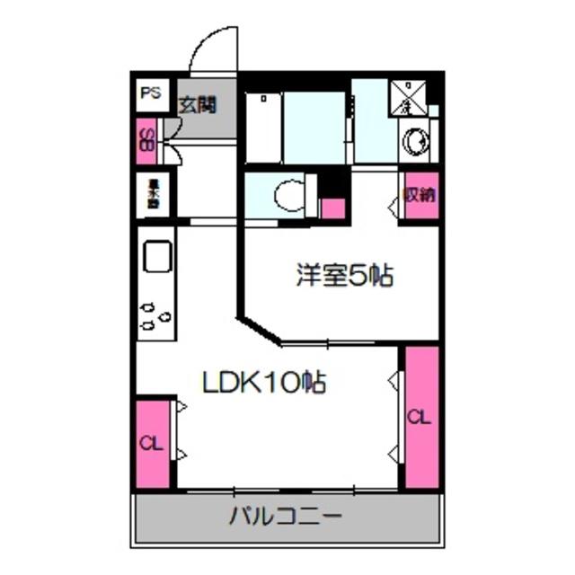 サンリスタ守口(1LDK/2階)の間取り写真
