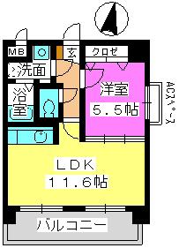ヴィラパルク(1LDK/3階)の間取り写真