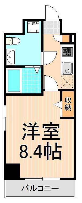 グランフォース北綾瀬(1K/5階)の間取り写真