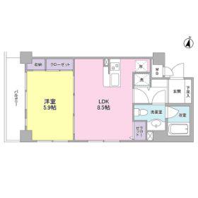 ボヌール都立大学壱番館(1LDK/2階)の間取り写真