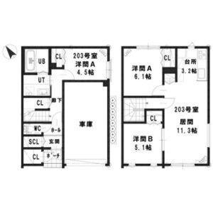 CASA DUETTO豊平(3LDK/2階)の間取り写真
