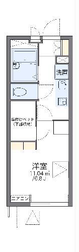 レオパレス浦和南(1K/1階)の間取り写真