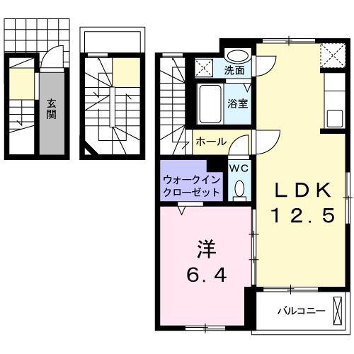グレイスフル ファウスト(1LDK/3階)の間取り写真