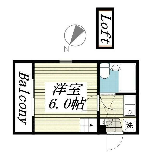 ジュネパレス新松戸第52(1K/2階)の間取り写真