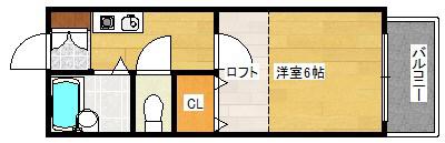 ハイム北加賀屋(1K/1階)の間取り写真