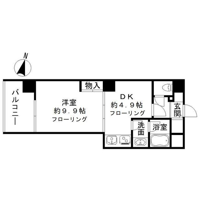ジェラ恵比寿レジデンス(1DK/8階)の間取り写真