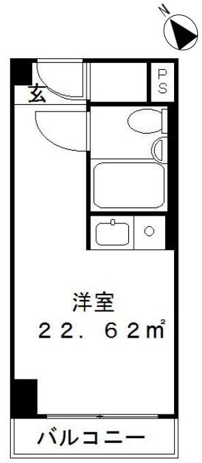 ステュディオ虎ノ門(ワンルーム/2階)の間取り写真