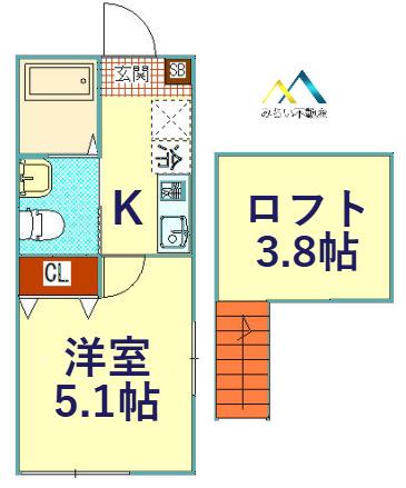 ＪＲ横須賀線 保土ケ谷駅 徒歩5分 2階建 築4年(1K/2階)の間取り写真