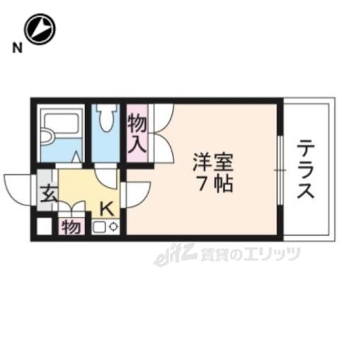 レオパレス東草津(1K/1階)の間取り写真