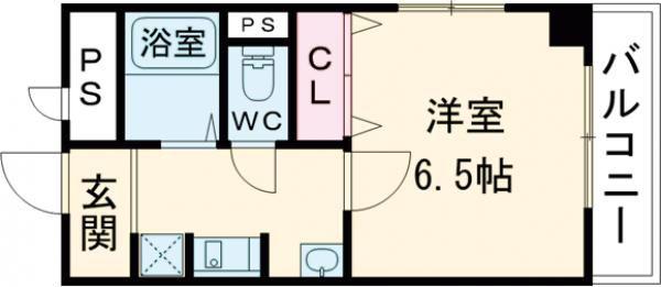リトゥール澤(1K/2階)の間取り写真