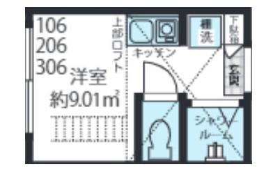 QUQURI IKEBUKURO(ワンルーム/2階)の間取り写真