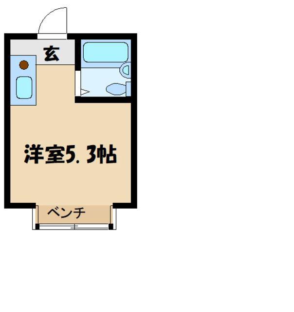 パークハイツ祖師谷(ワンルーム/3階)の間取り写真