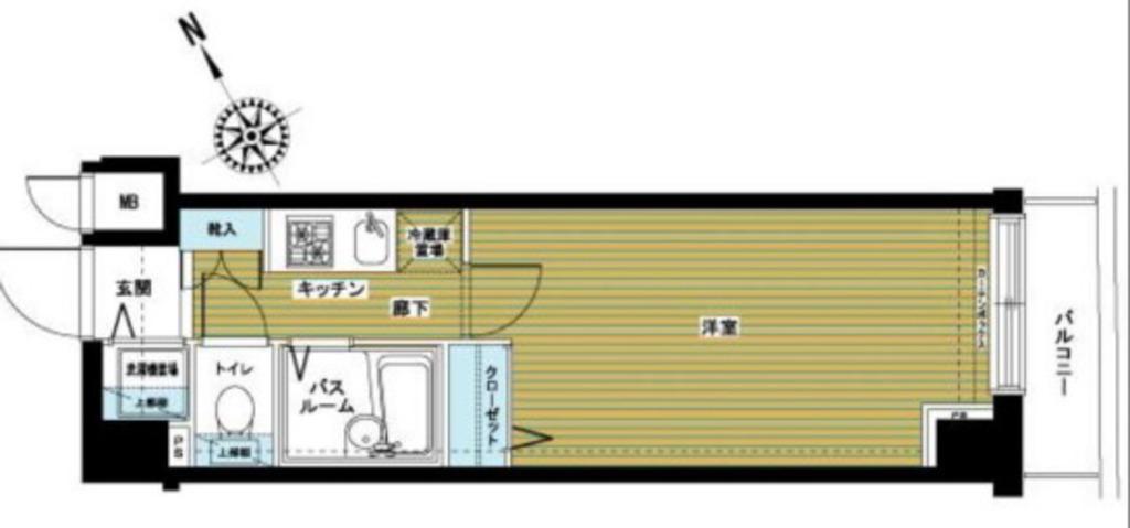 トーシンフェニックス日本橋兜町参(1K/8階)の間取り写真