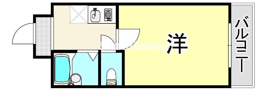 ユニテック21(1K/4階)の間取り写真